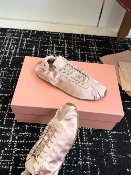 Maison Margiela Tabi Sneaker Pink Satin Sneakers - 16