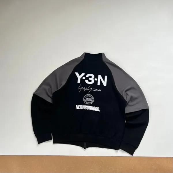 Adidas Y-3 x Neighborhood Track Jacket and Pants Black Gray Set Tracksuit - 25