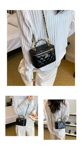 Chanel Mini Vanity Bag White Quilted Leather Handbag - 8