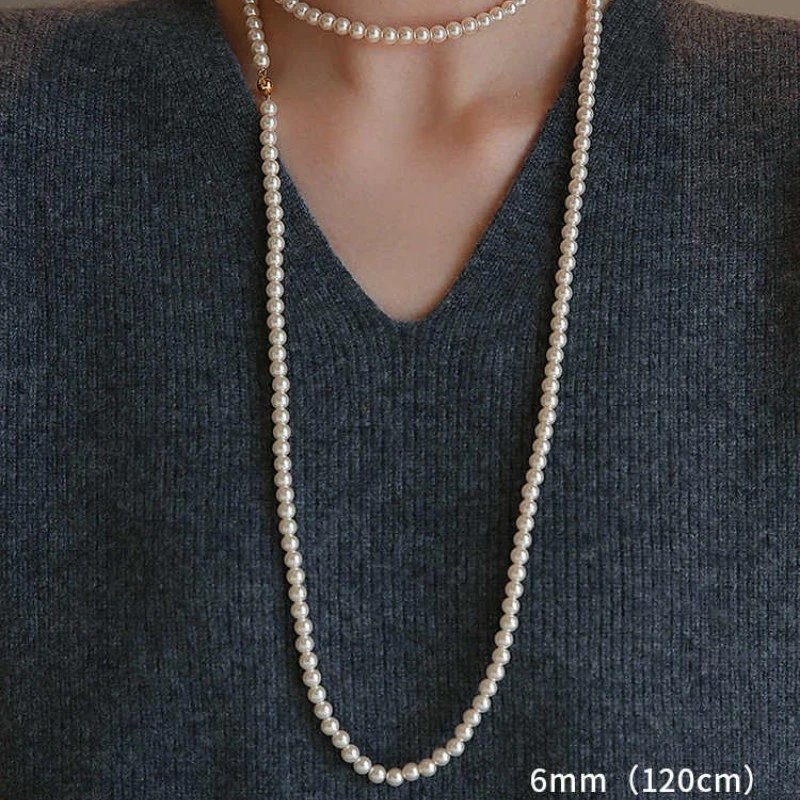 Pearl Double Layer White Classic Necklace
