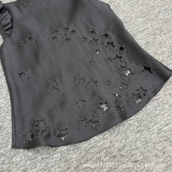 Design Star-Embellished Ruffle Sleeve Top White - 12