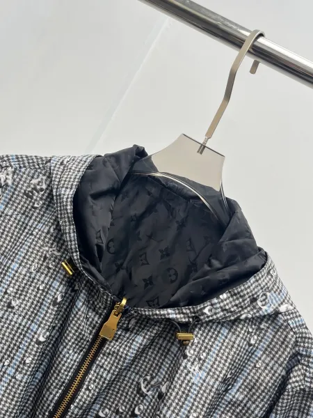C.P. Company Grid-Print Hooded Windbreaker Gray Outerwear - 11