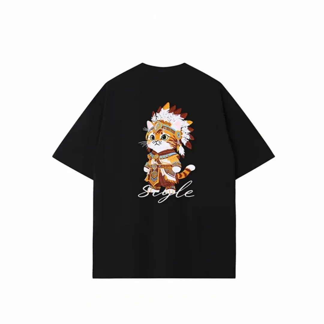 Design Cat Chief T-Shirt White - 7