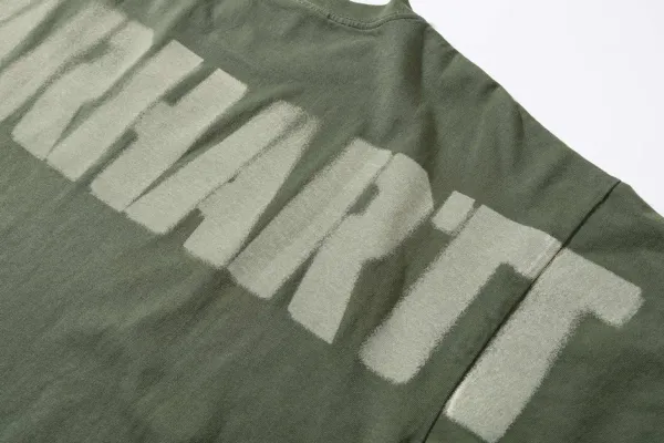 Carhartt Work In Progress Logo Print Oversized T-Shirt Army Green - 13