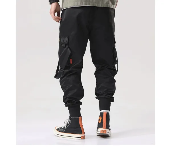 Design Cargo Pants Light Gray with Adjustable Straps and Utility Pockets - 10