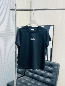 Design ELIN Logo Embroidered Black T-Shirt T-Shirts