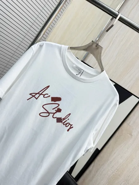 Acne Studios Script Logo White T-Shirt - 7
