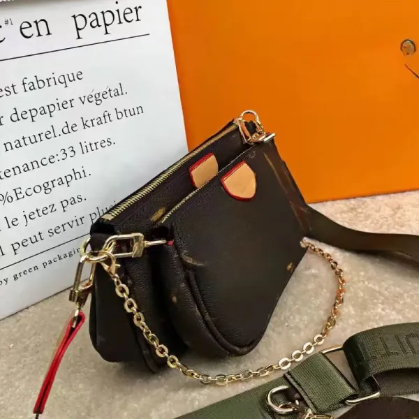 Louis Vuitton Multi Pochette Accessoires Black Monogram Empreinte Crossbody Bag - 3