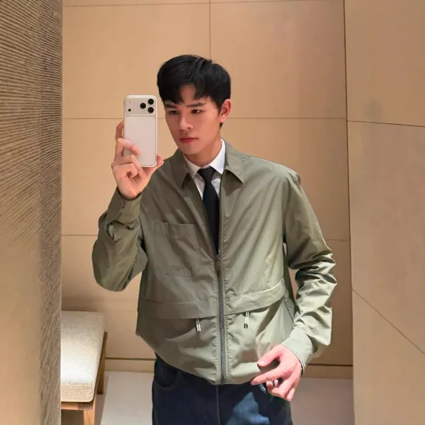 Design Utility Jacket Sage Green Outerwear - 4