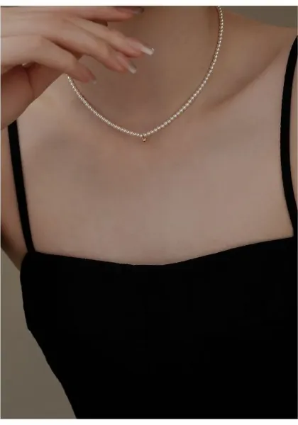 Design Double Strand Pearl Necklace White Jewelry - 11