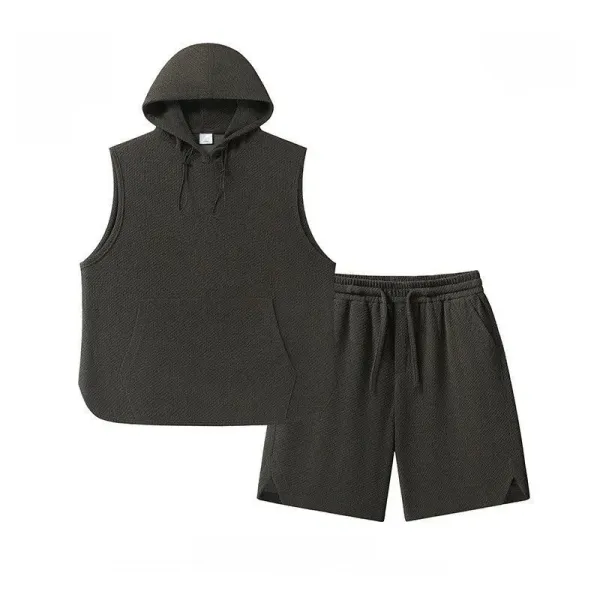 Design Hooded Vest Top Navy - 3