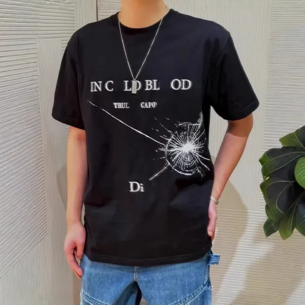 Dior In Cold Blood Graphic Print Black T-Shirt - 4