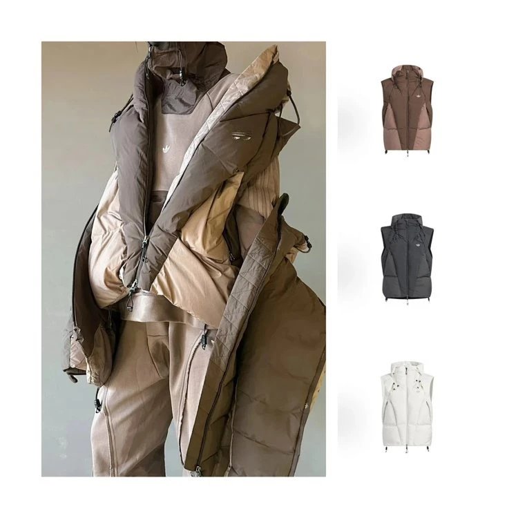 Design Puffer Vest Multi-Color Layered Outerwear - 4