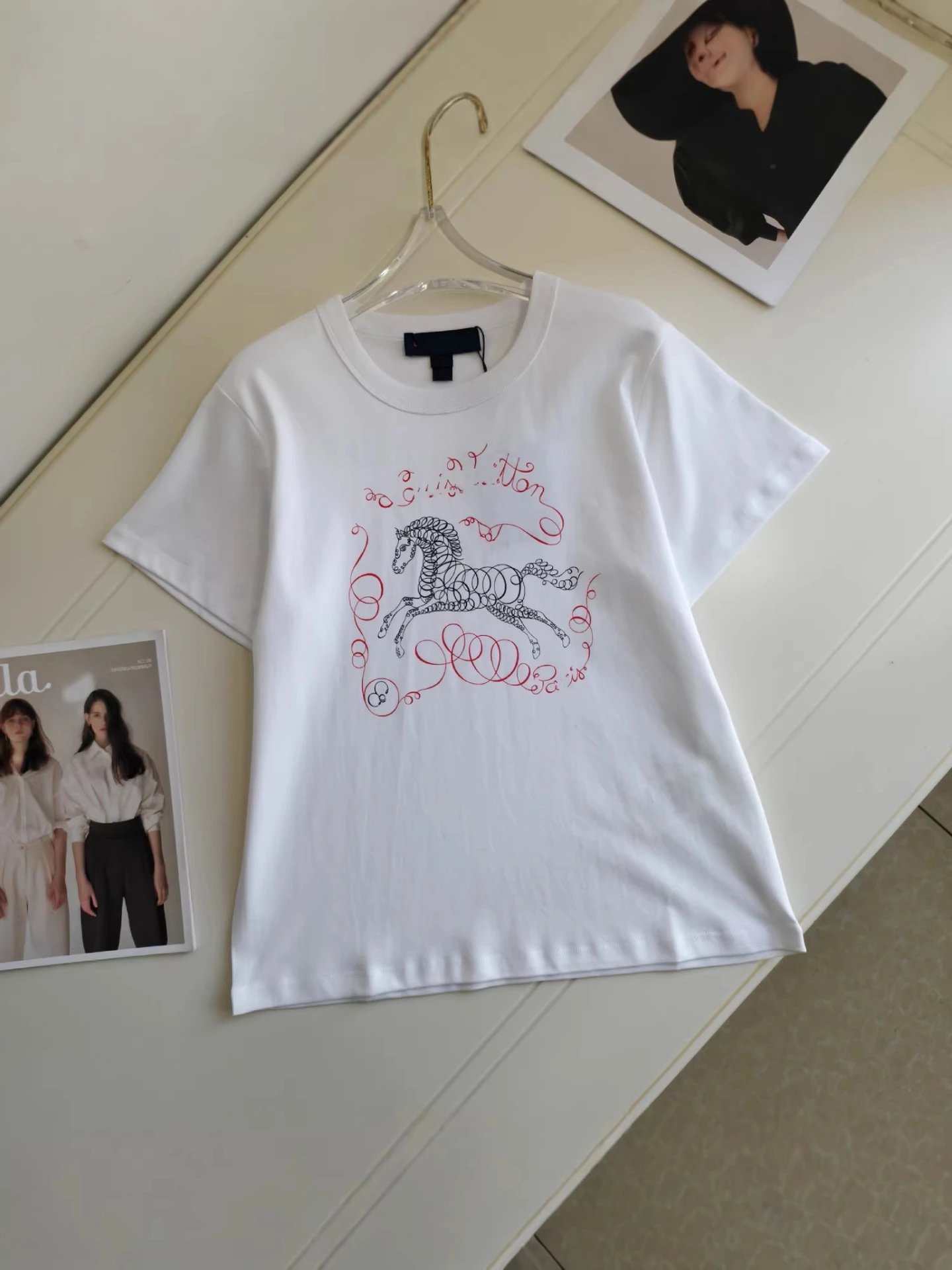 Louis Vuitton Horse Sketch Print White T-Shirt - 3