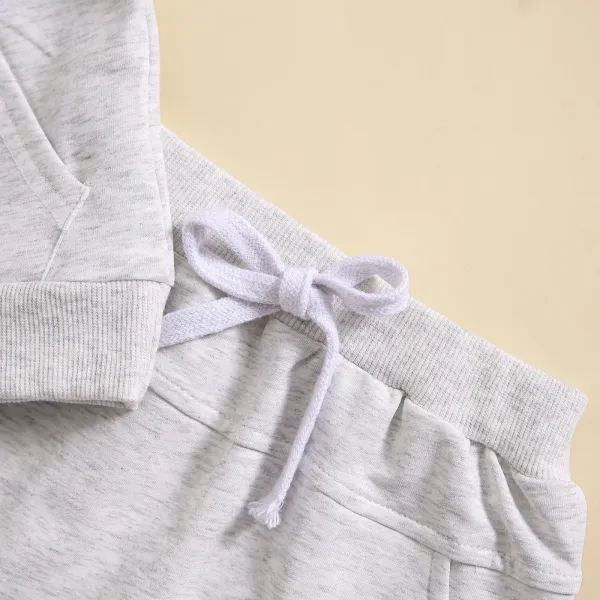 Design Beige Pocket Front Top and Drawstring Shorts Set - 9