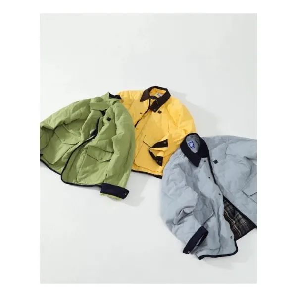 C.P. Company Quilted Field Jacket Olive Green / Yellow / Gray Outerwear - 1