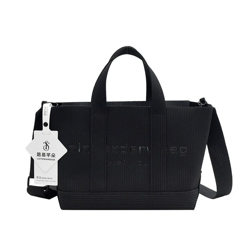 Alexander McQueen Embossed Logo Tote Bag Black