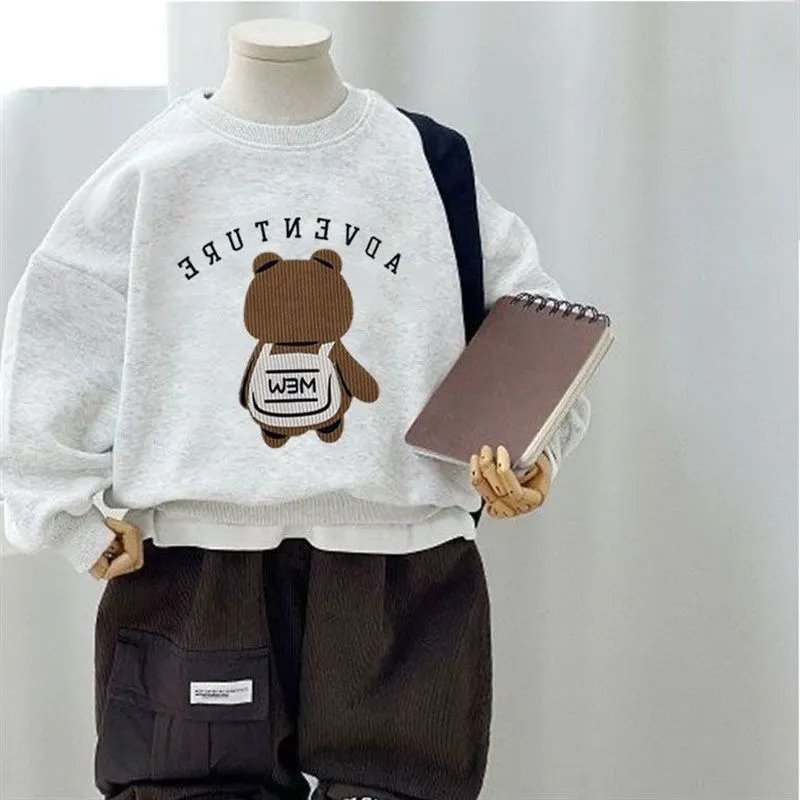 Design Bear Graphic Hoodie Yellow - 7