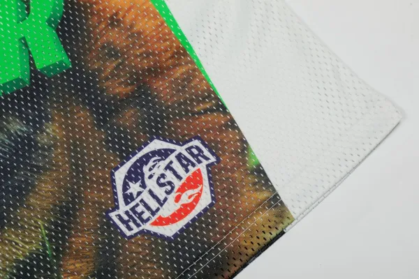 Hellstar Tiger Print Mesh Jersey Black / Green / White - 6