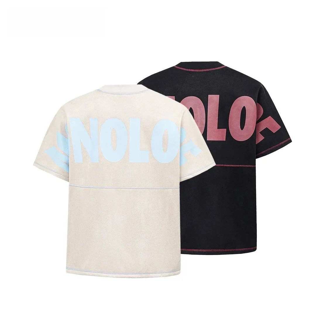 NOAH Logo Print Terry Cloth T-Shirt Beige - 3