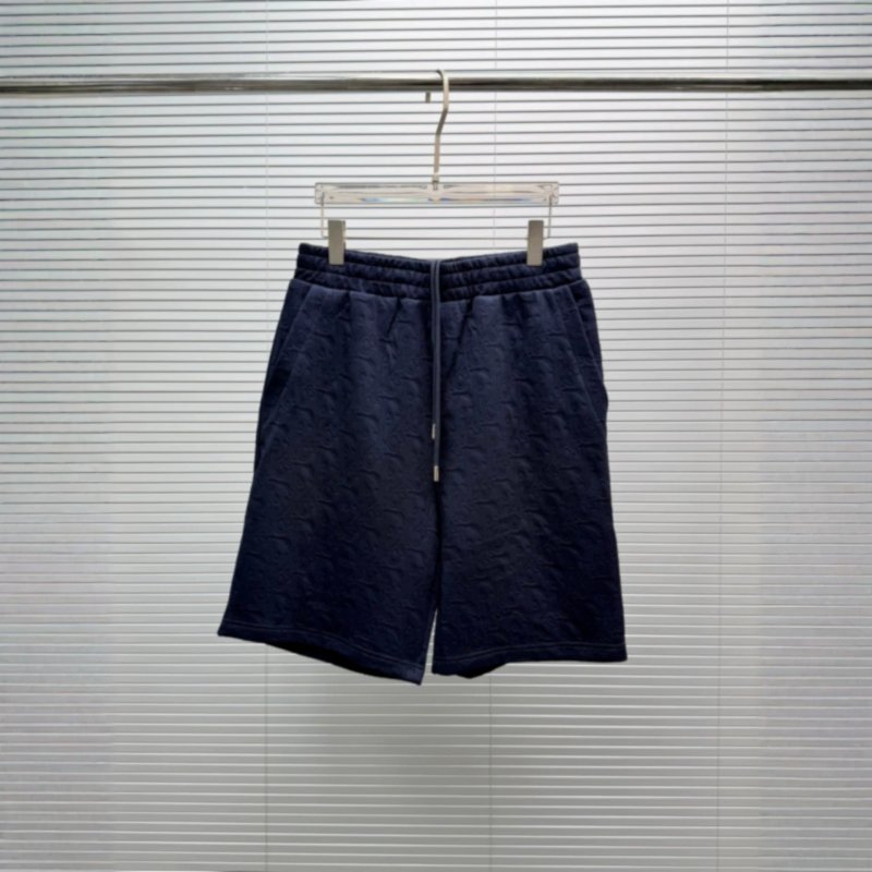 Embossed Pattern Navy Shorts