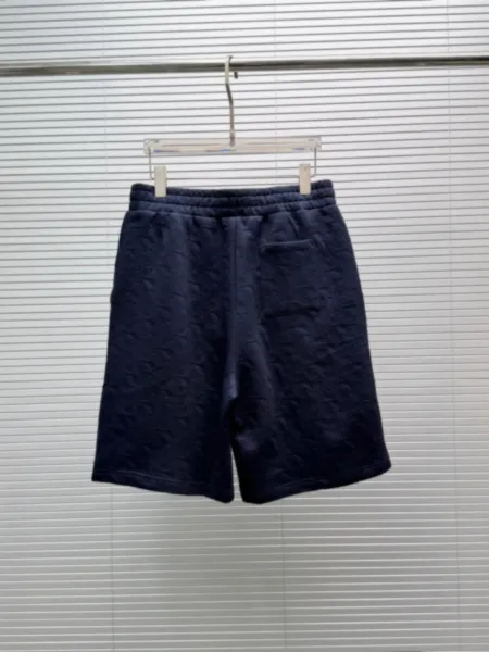 Design Embossed Pattern Navy Shorts - 5