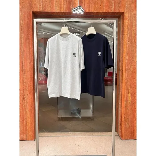 Design Embroidered Bow T-Shirt Gray - 4