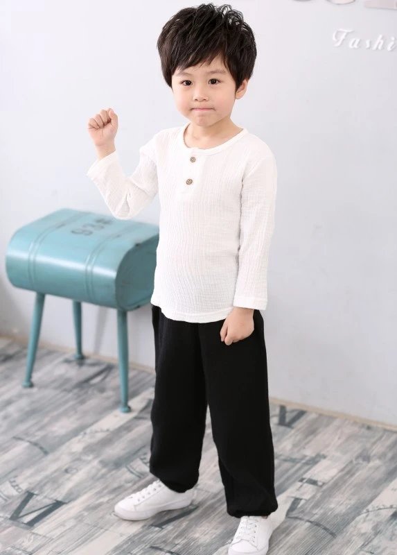 Design Ribbed Cotton Set Gray Kids Casual Set - 10