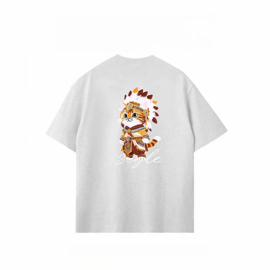 Design Cat Chief T-Shirt White - 5