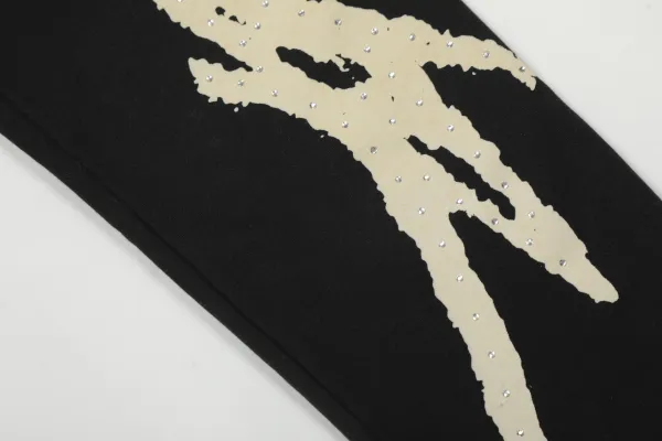 Design Abstract Print Brown Sweatpants - 17