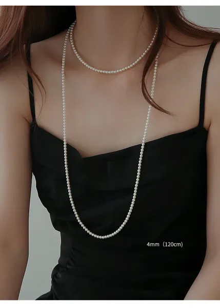Design Pearl Strand Necklace White Jewelry - 6