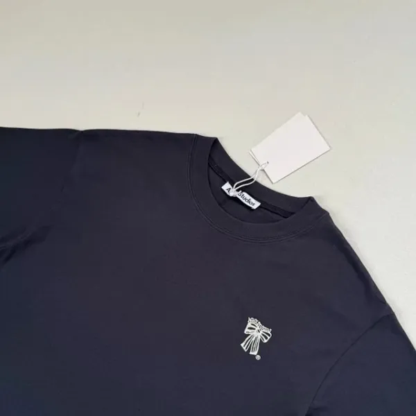 Design Embroidered Bow T-Shirt Gray - 18