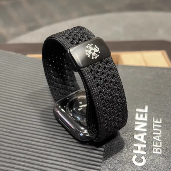 Chrome Hearts x Apple Watch Black Mesh Band with Cross Motif Smartwatch - 4