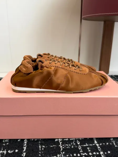 Maison Margiela Tabi Sneaker Cognac Satin Suede Sneakers - 1