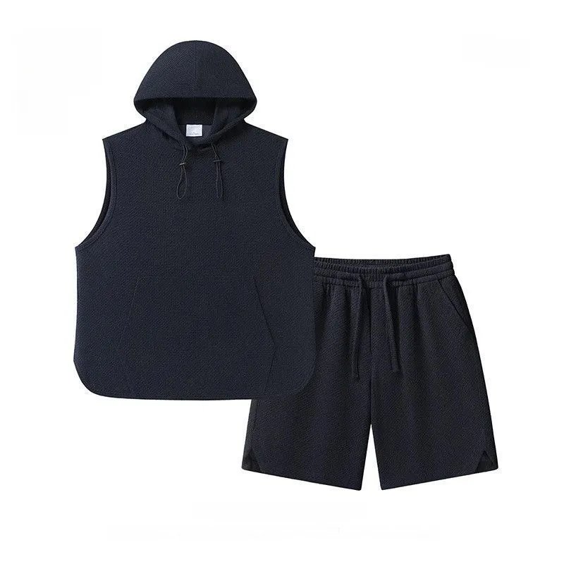Design Hooded Vest Top Navy - 4