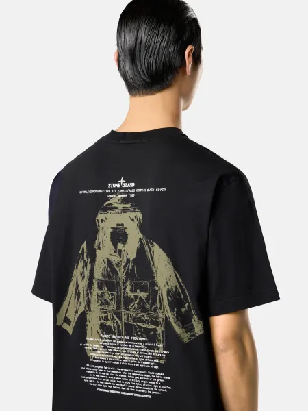 Stone Island Archivio Graphic Print Black T-Shirt - 16