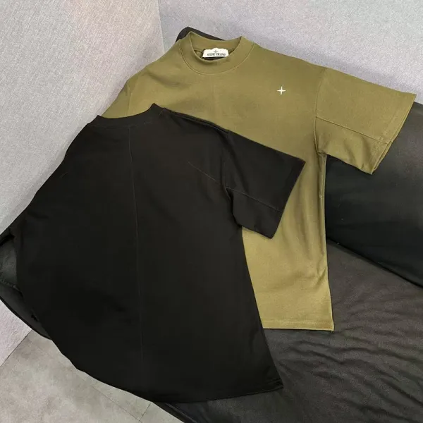 Design Minimalist Cross Logo T-Shirt Beige / Gray / Olive / Black Tops.t Shirts - 8