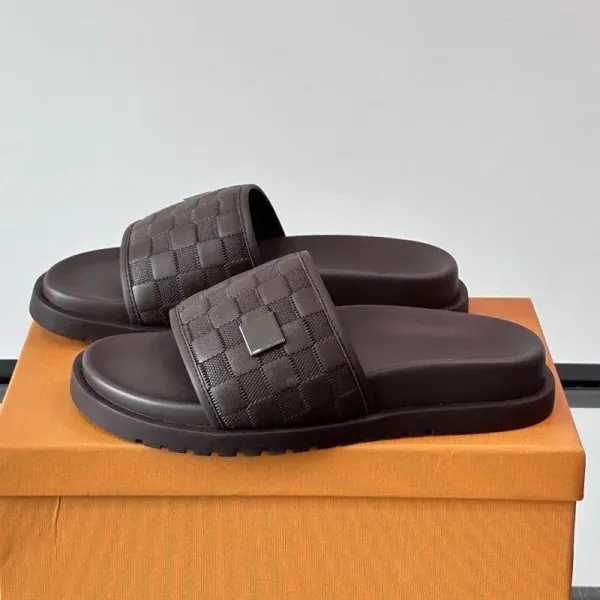 Bottega Veneta Intrecciato Slide Sandals Brown Slippers - 1