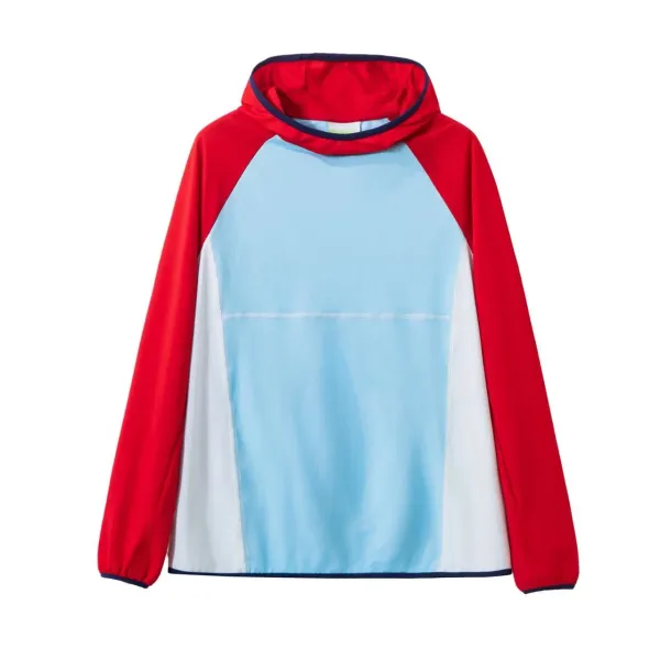 Design Color-Block Hooded Windbreaker Multicolor Outerwear - 7