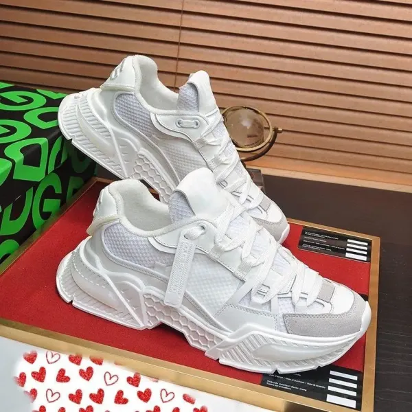 Dolce & Gabbana DG Biker White Black Gray Chunky Sneakers - 4