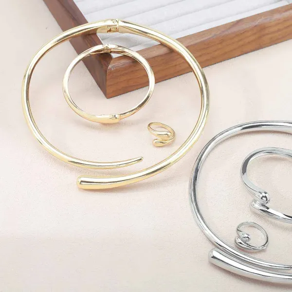 Design Teardrop Open Ring Gold Jewelry - 16