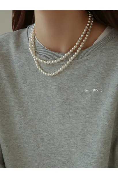 Design Pearl Strand Necklace White Jewelry - 21