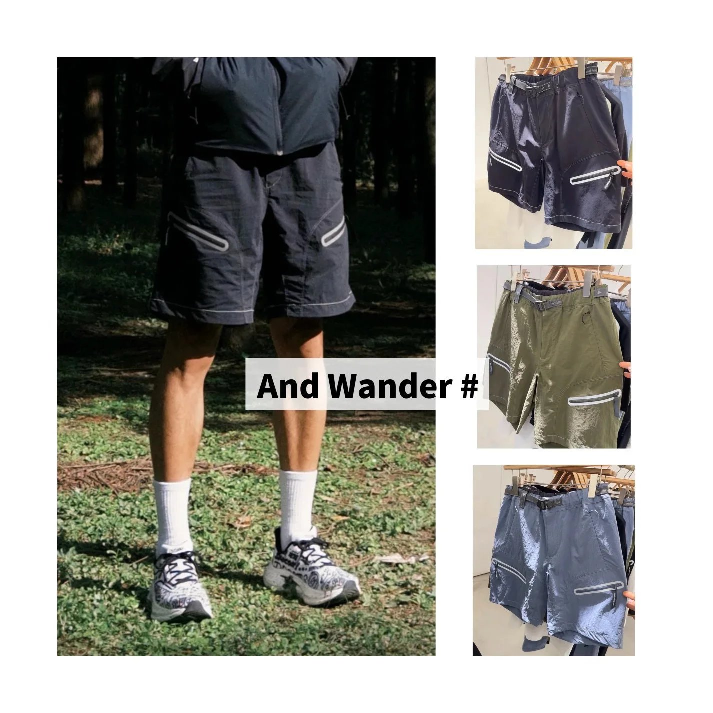 And Wander Trail Running Shorts Black Functional Outdoor