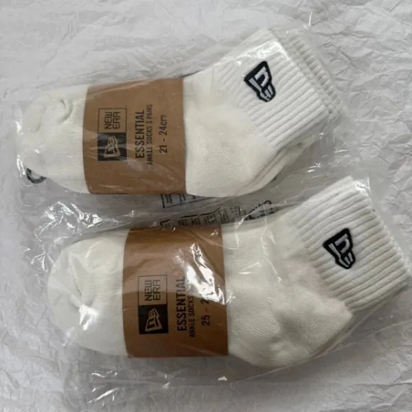 New Era Essential Ankle Socks White - 12