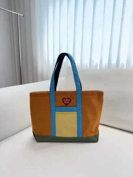 Human Made Colorblock Tote Bag Multicolor Handbag - 25