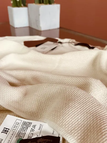 Design Knit Sweater in Cream with Textured Waffle Stitch - 25
