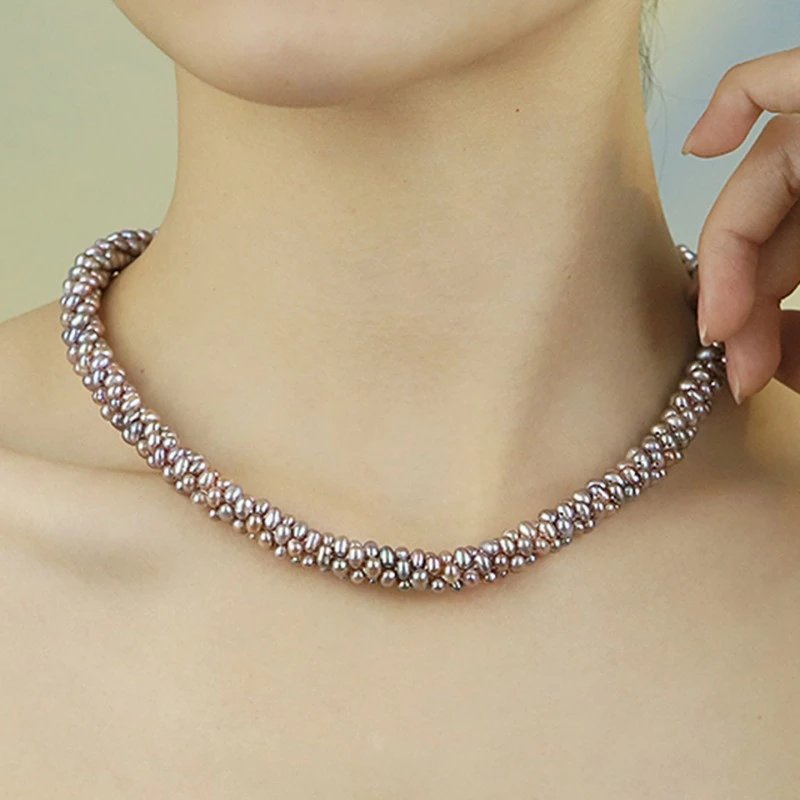 LG Pearl Beaded Necklace And Bracelet Set Cream Elegant Jewelry