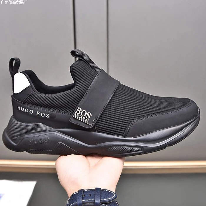 Hugo Boss Slip-On Sneakers Gray and White - 9