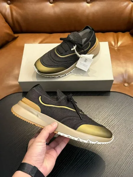 Design Brunello Cucinelli Chunky Sneaker Black Gold Sneakers Chunky Sneakers - 10