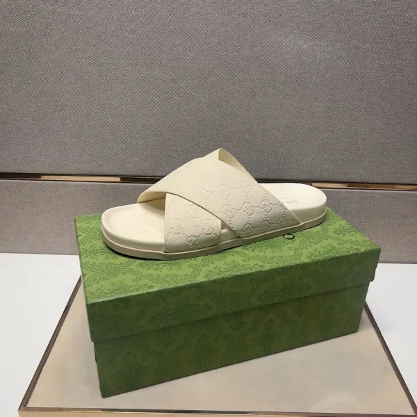Gucci GG Marmont Slide Sandals Brown Suede Slippers - 11